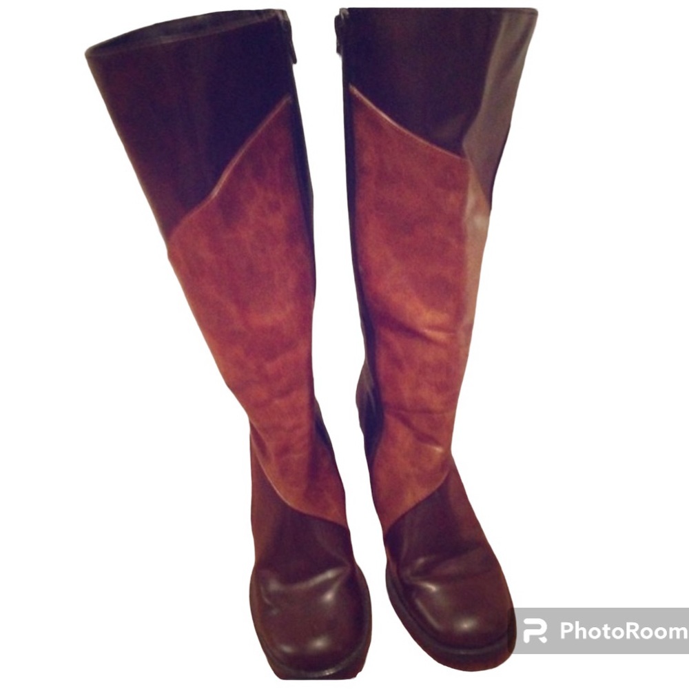 Women’s Multi-toned Brown Heeled Fashion Boots